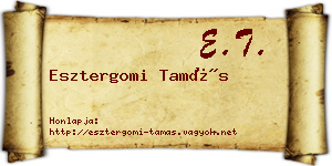 Esztergomi Tamás névjegykártya