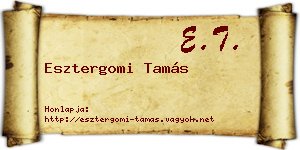 Esztergomi Tamás névjegykártya